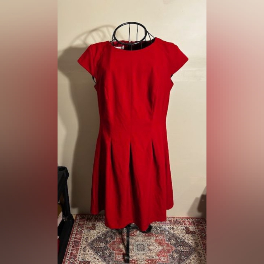 size 14 formal dress pretty womens  red formal casual fourteen large